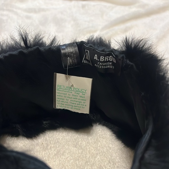 Dyed Rabbit hair tie front collar - Picture 2 of 5